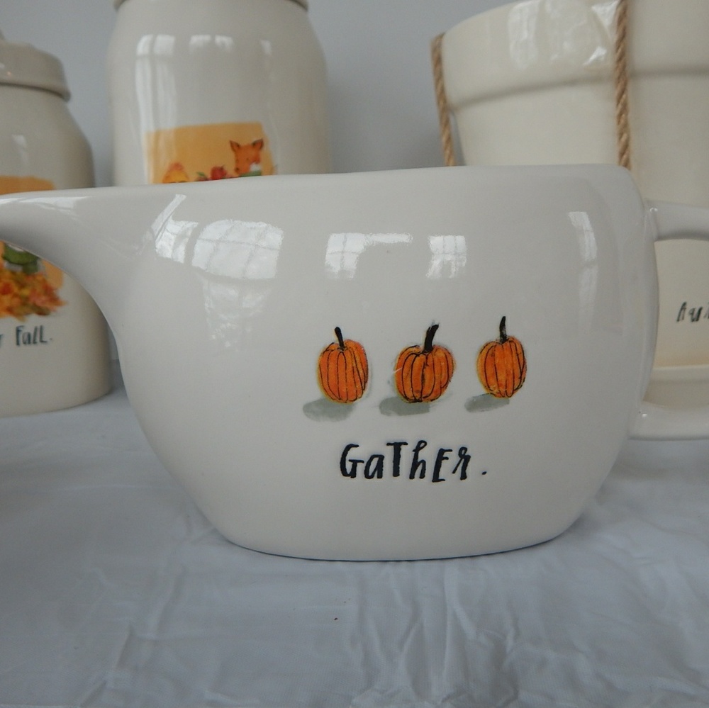 Rae Dunn GATHER Gravy Boat - Picture 2 of 3
